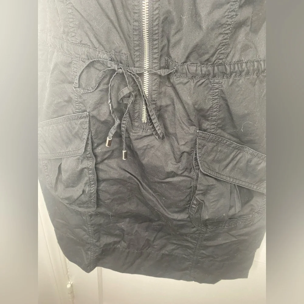 Michael Kors Black Dress with Silver Zipper Accents & Pockets